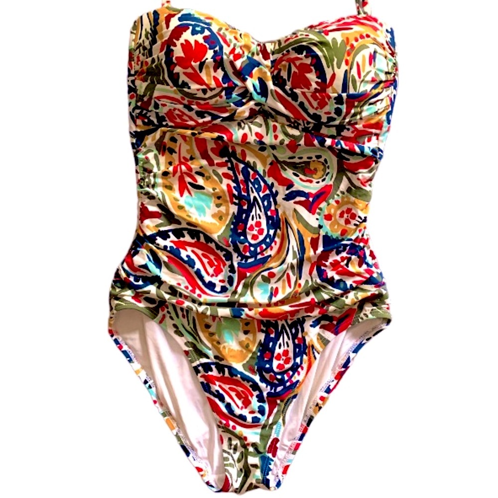 Patterned One-Piece Swimwear in Multi-Color - Women's